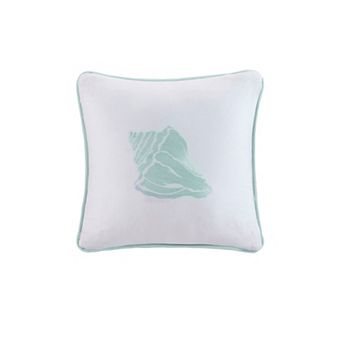 Harbor House Coastline Seashell Square Throw Pillow