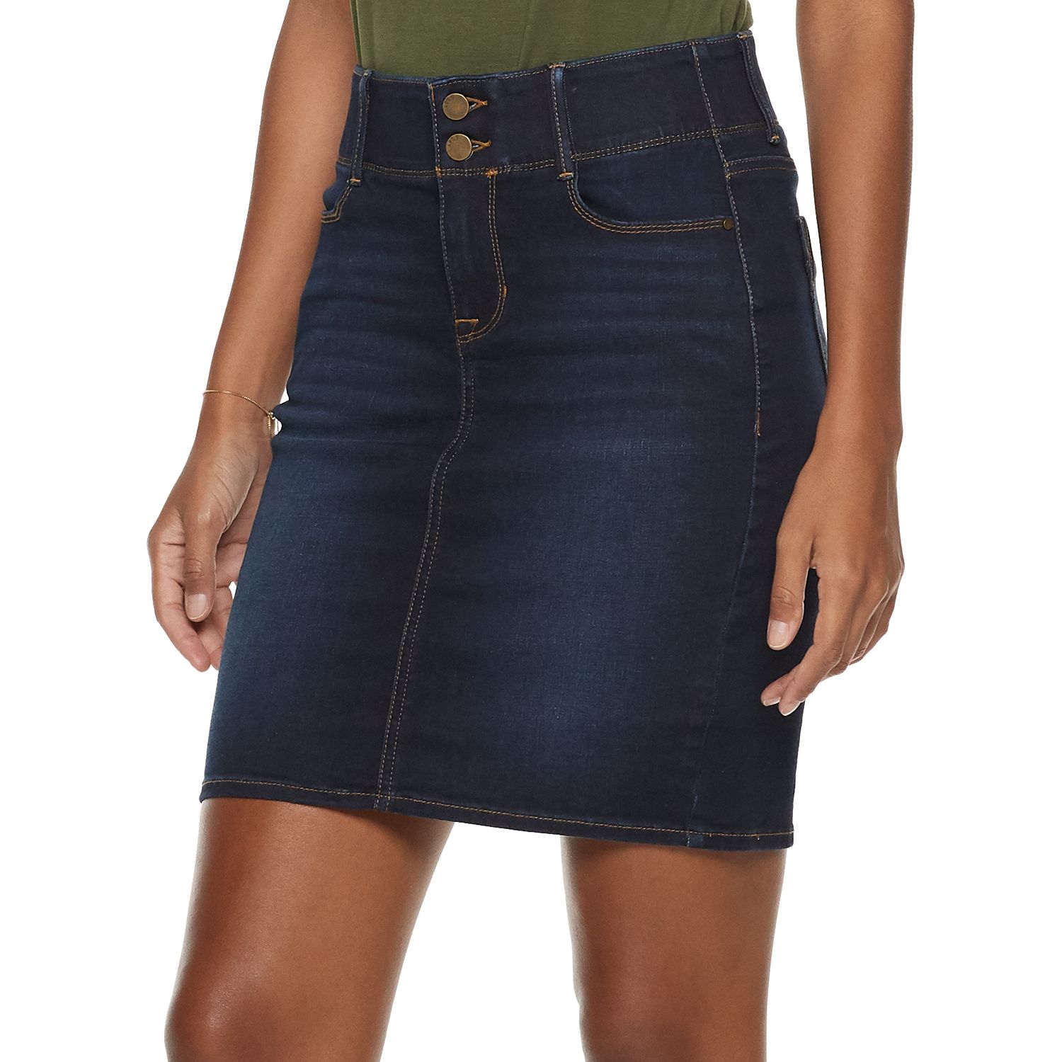 kohls jean skirt