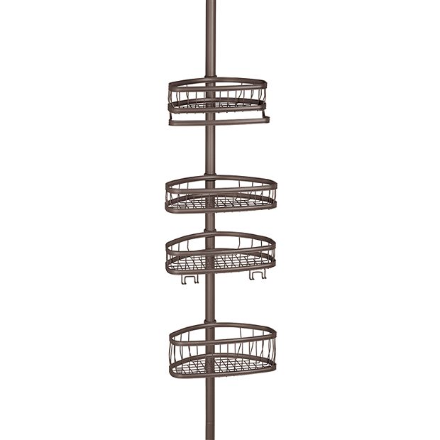 4-Tier Bronze Tension Pole Shower Caddy
