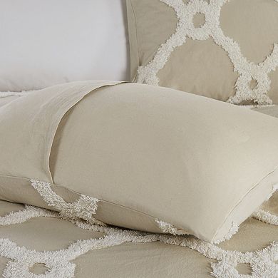 Madison Park Nollie Cotton Chenille Geometric 3-piece Comforter Set