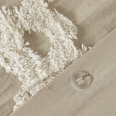 Madison Park Nollie Cotton Chenille Geometric 3-piece Duvet Cover Set