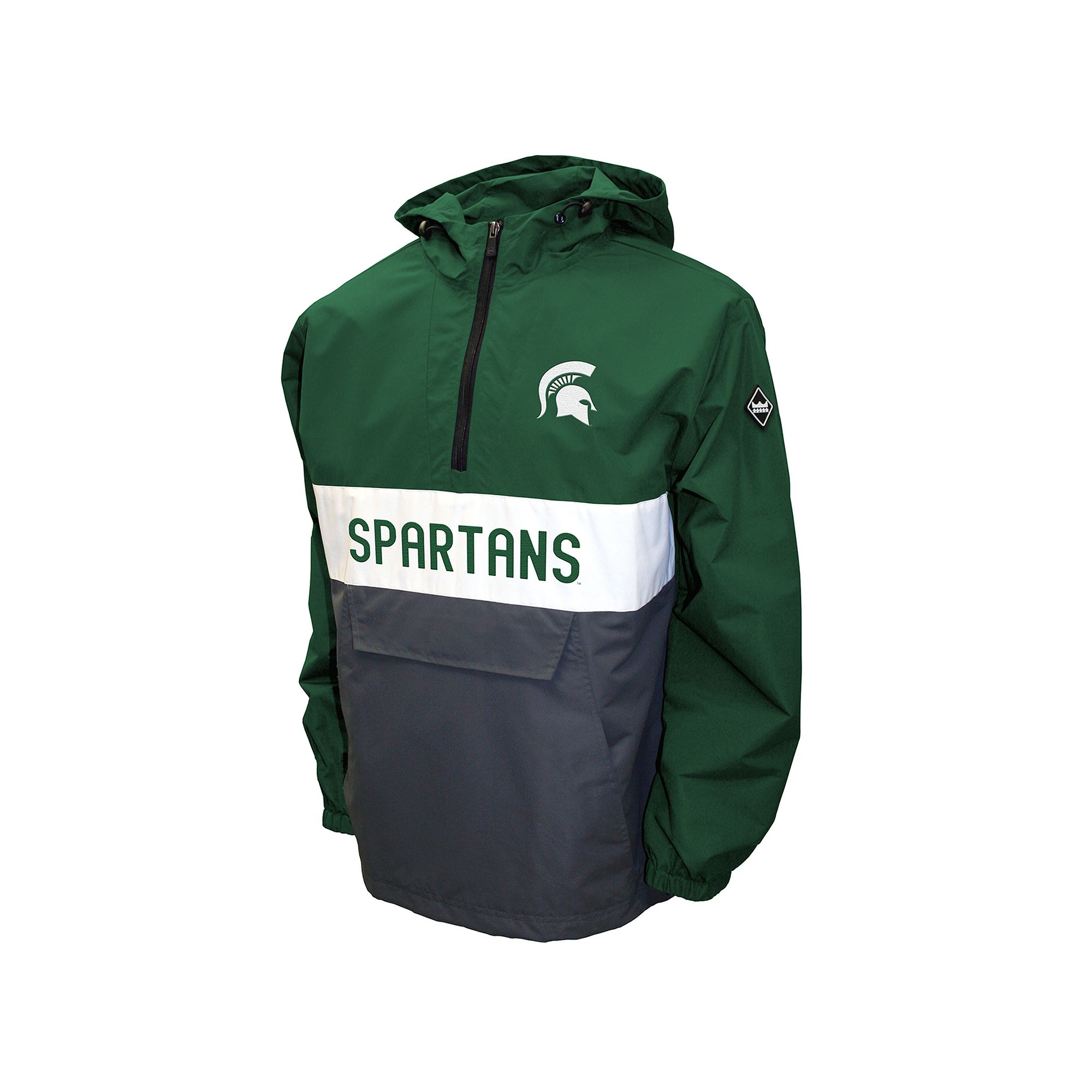 Mens Franchise Club Michigan State Spartans Alpha Anorak Pullover, Size: L