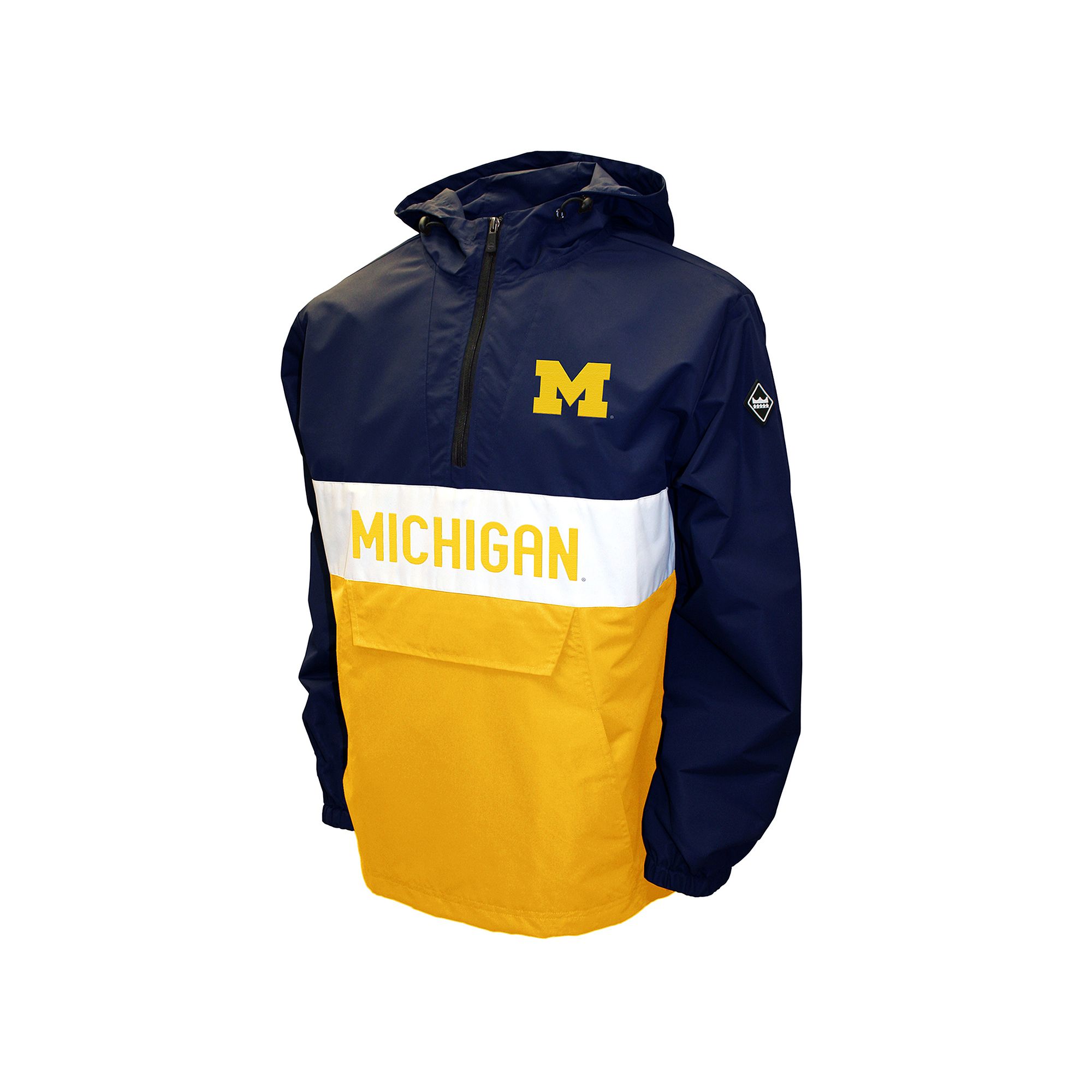 Mens Franchise Club Michigan Wolverines Alpha Anorak Pullover, Size: Small