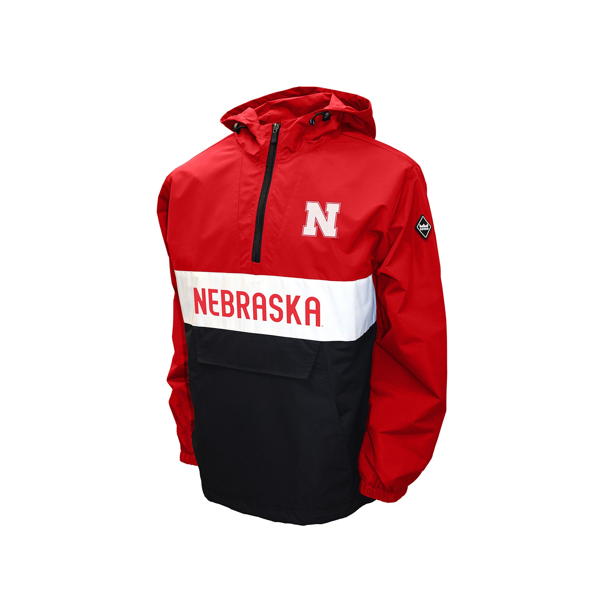 Mens Franchise Club Nebraska Cornhuskers Alpha Anorak Pullover, Size: Smal