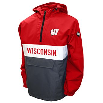 Men's Franchise Club Wisconsin Badgers Alpha Anorak Pullover