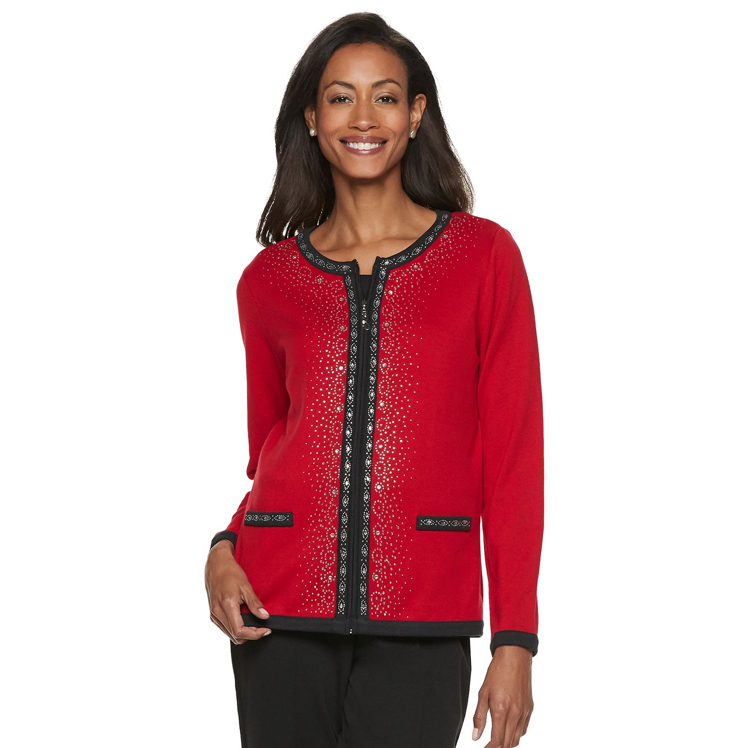 zip front cardigan sweater women's