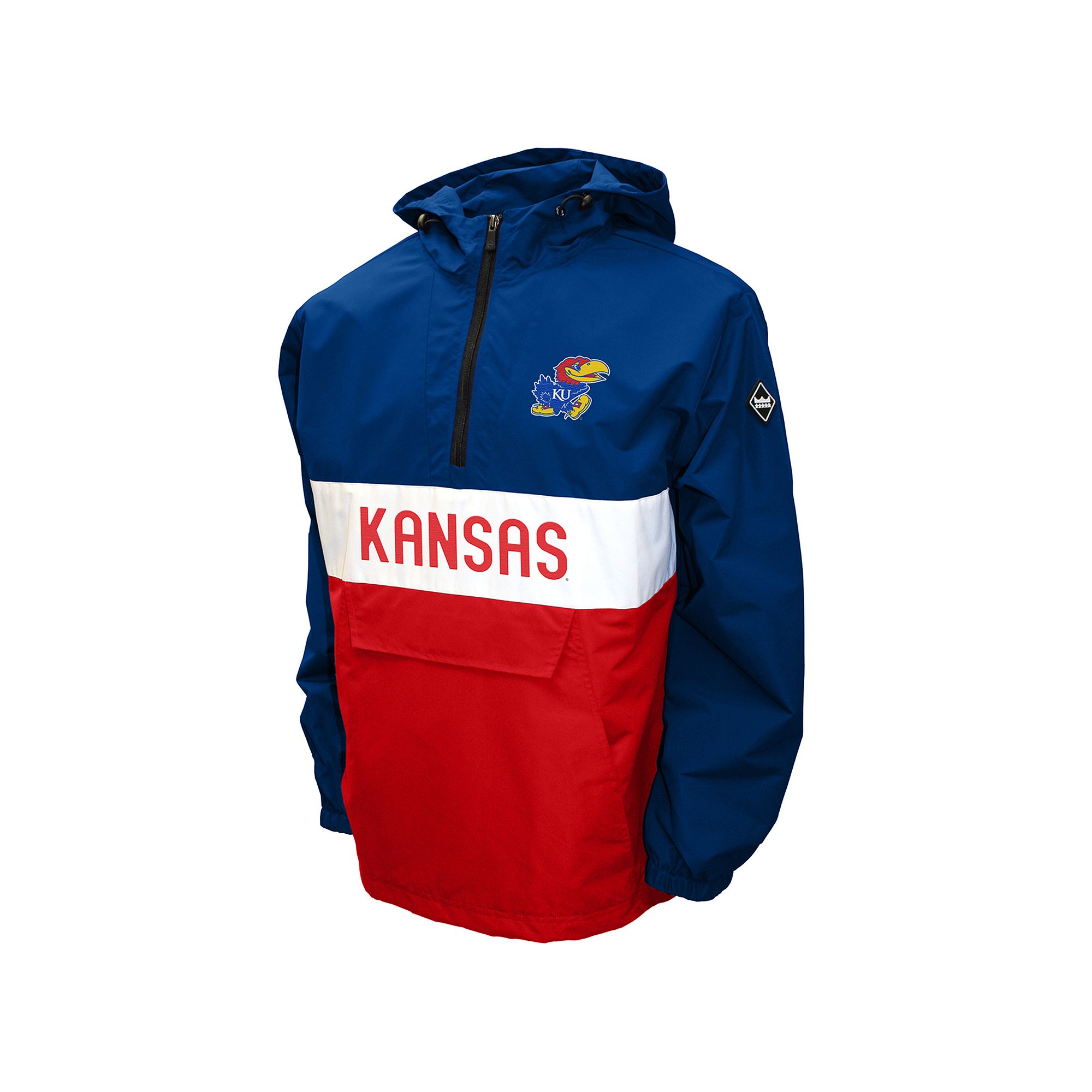 Mens Franchise Club Kansas Jayhawks Alpha Anorak Pullover, Size: Small, Ro