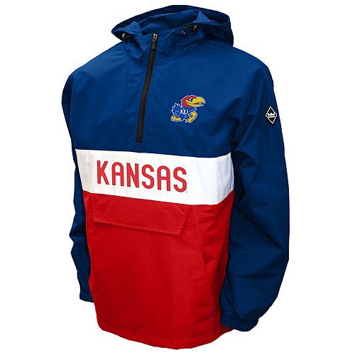 Men's Mitchell & Ness Royal Kansas Jayhawks Legendary Raglan Pullover Hoodie Size: Small