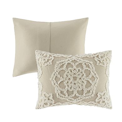 Madison Park Virginia 3-piece Cotton Chenille Medallion Duvet Cover Set