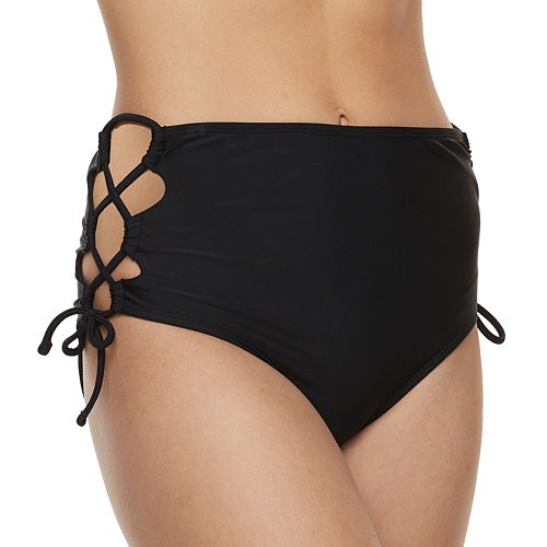 Mix And Match Strappy High Waisted Bikini Bottoms 0641