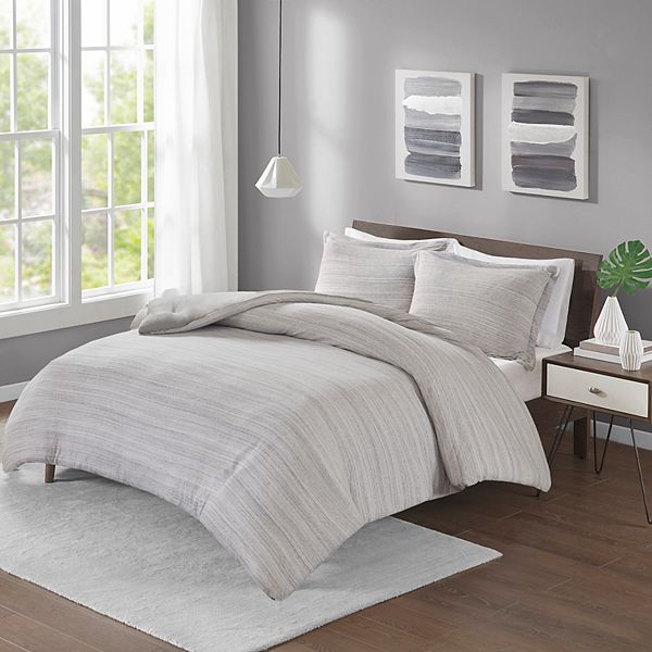 Urban Habitat Space Dyed Melange Cotton Jersey Knit Comforter Set