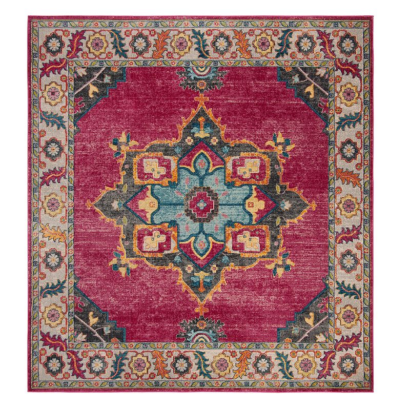 Safavieh Milford Framed Medallion Rug, Multicolor, 5X7.5 Ft
