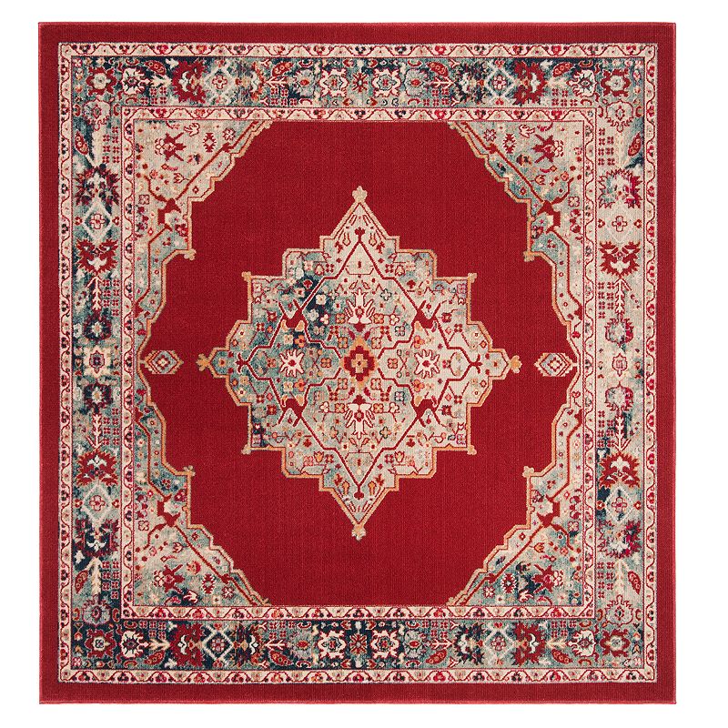 Safavieh Logan Framed Medallion Rug, Red, 8X10 Ft