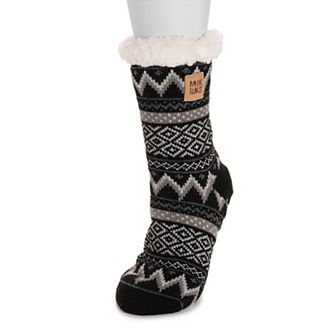 Women's MUK LUKS Patterned Cabin Slipper Socks