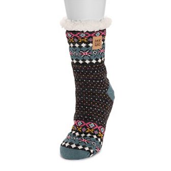 Women's MUK LUKS Patterned Cabin Slipper Socks