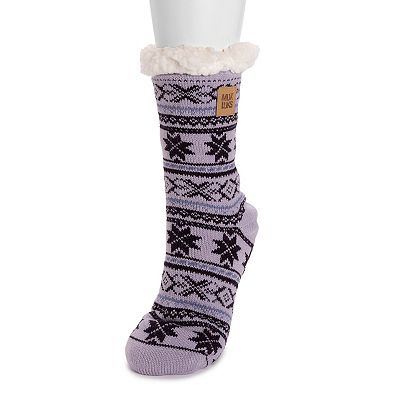 Women's MUK LUKS Patterned Cabin Slipper Socks