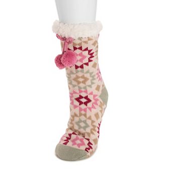 Women's MUK LUKS Patterned Cabin Slipper Socks