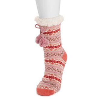 Women's MUK LUKS Patterned Cabin Slipper Socks
