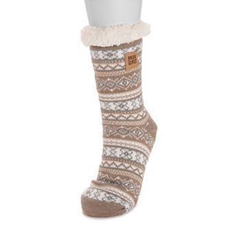 Women's MUK LUKS Patterned Cabin Slipper Socks