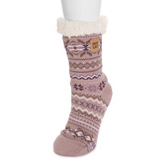 Women's MUK LUKS Patterned Cabin Slipper Socks