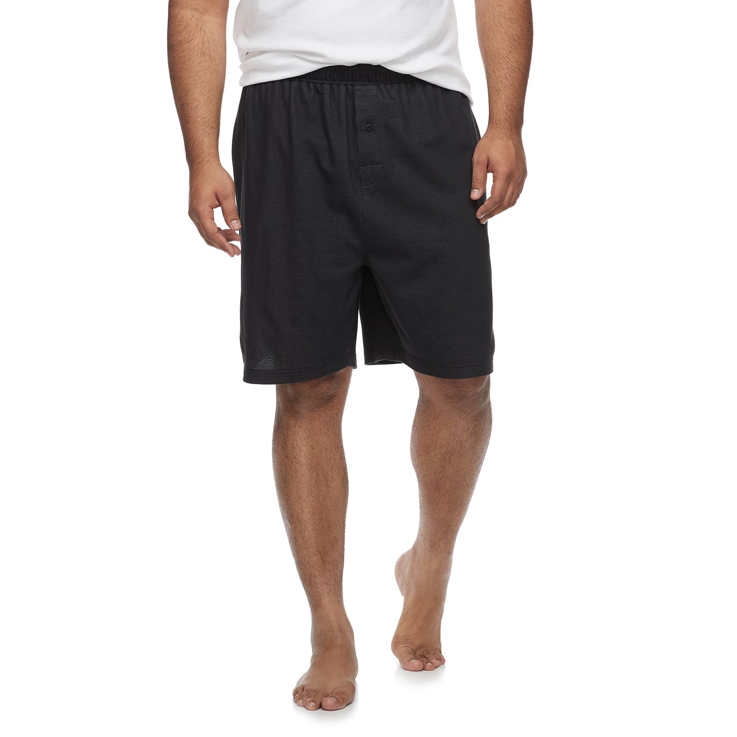 hanes mens knit sleep shorts