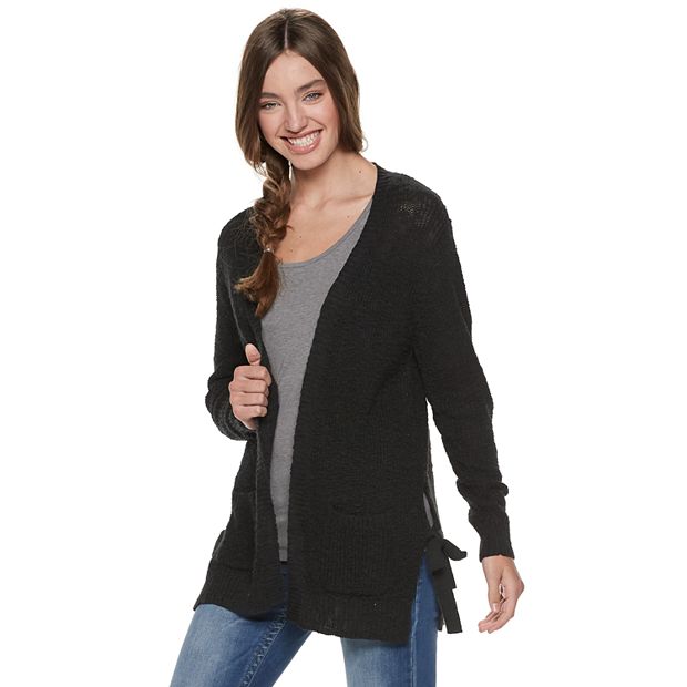 Side discount tie cardigan