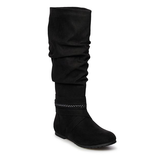 Kohls tall black boots sales