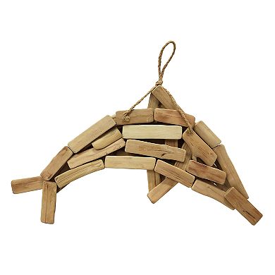 Everyday Decor Wood Dolphin Coastal Wall Decor