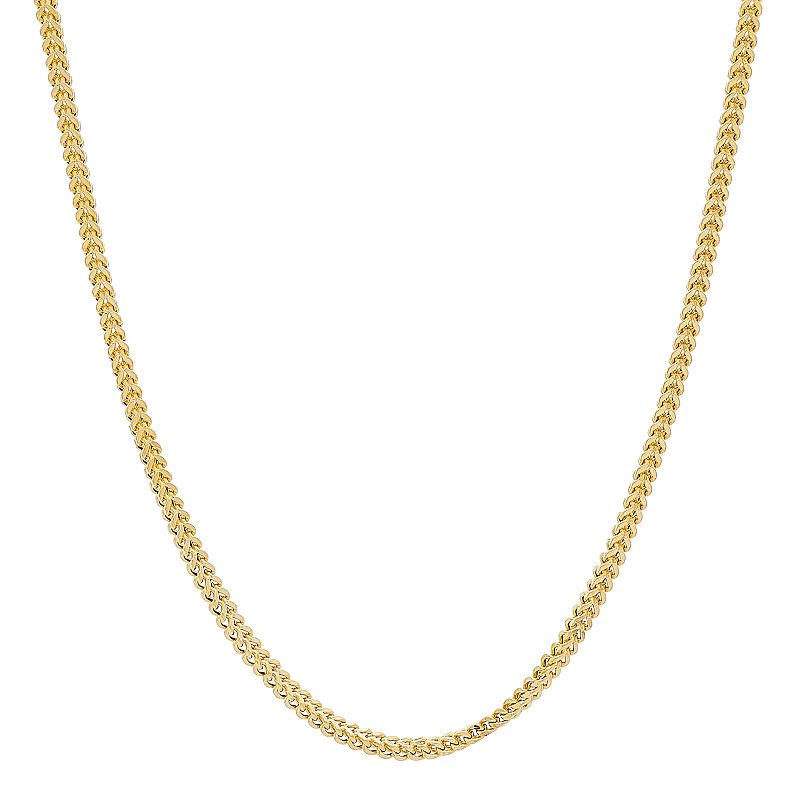 49881282 Mens 14k Gold Hollow Chain Link Necklace - 22 in., sku 49881282