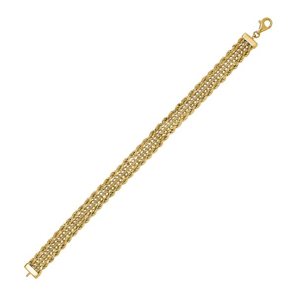 10k Gold Rope Chain Bracelet