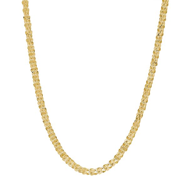 14k Gold Heart Link Chain Necklace