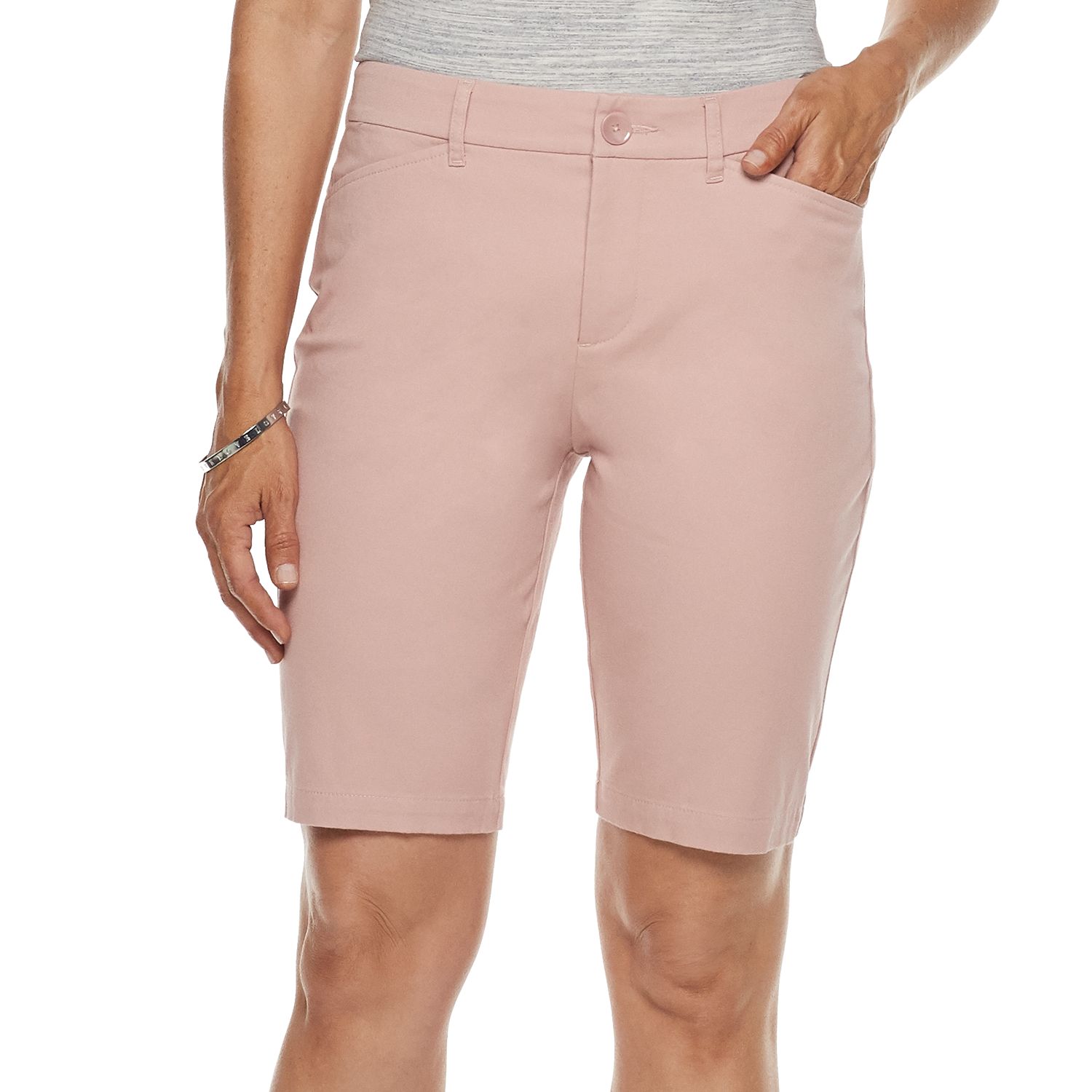 stretchy bermuda shorts