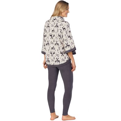 Women's Cuddl Duds Poncho & Leggings Pajama Set