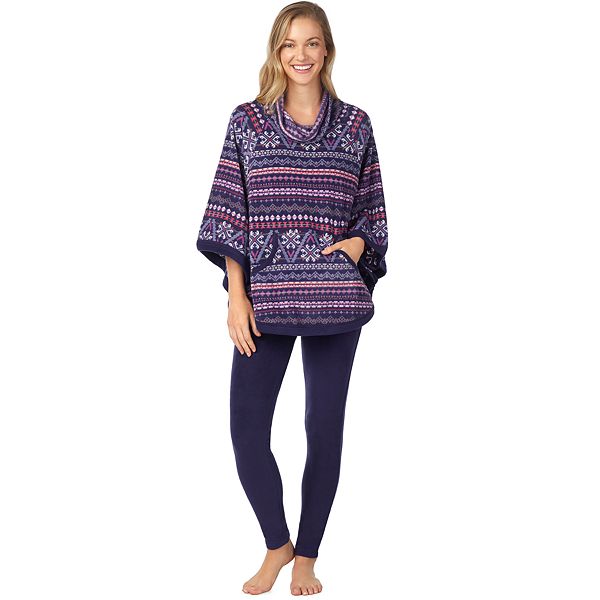 Women's Cuddl Duds Poncho & Leggings Pajama Set