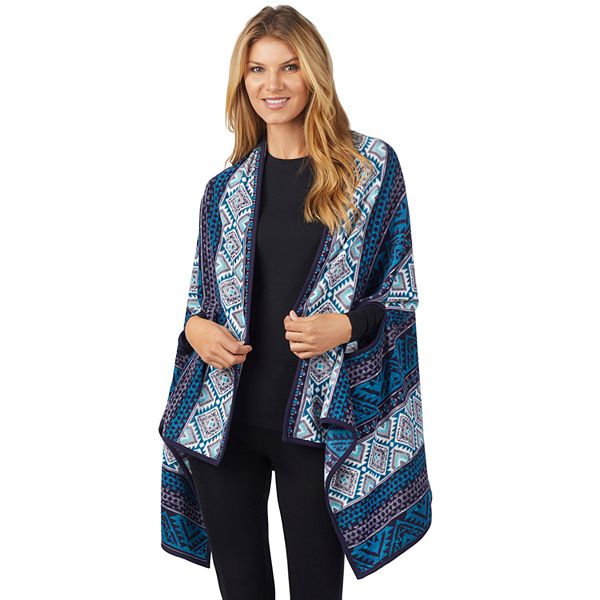 Cuddl Duds Fleece poncho wrap Size L/XL