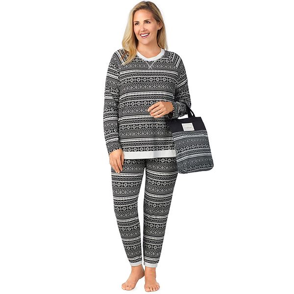 Plus Size Cuddl Duds PajamasinaBag Pajama Set