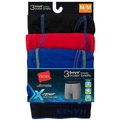 Boys Hanes 3-Pack Dyed Boxer Briefs