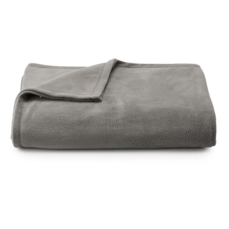 67398619 The Big One Fleece Blanket, Grey, Twin sku 67398619