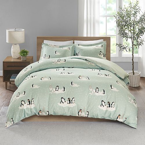 True North By Sleep Philosophy Cozy Flannel Penguin 3 Piece