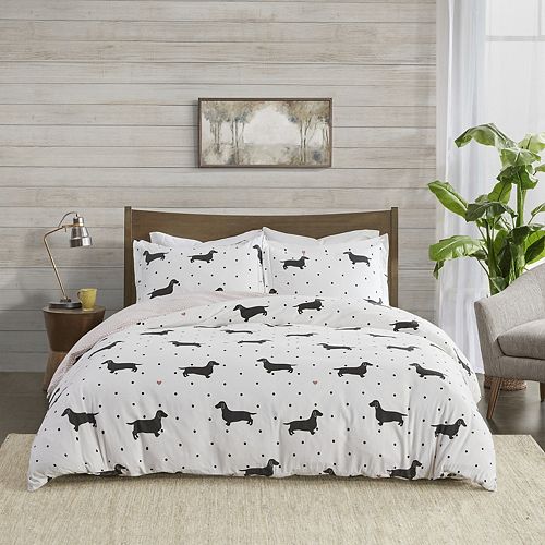 True North By Sleep Philosophy Cozy Flannel Dogs 3 Piece Duvet