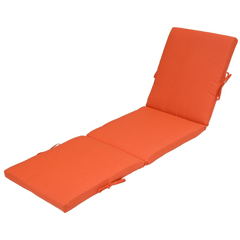 UPC 887995138464 product image for Outdoor Solid Chaise Lounge Chair Seat Cushion, Orange, CHAISECUSH | upcitemdb.com