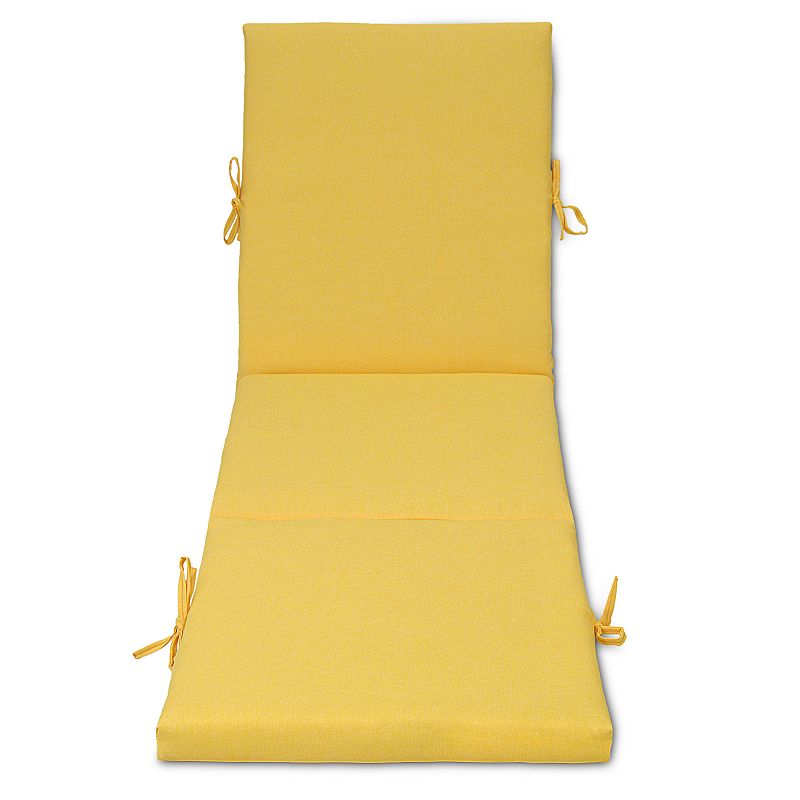 UPC 887995138532 product image for Outdoor Solid Chaise Lounge Chair Seat Cushion, Yellow, CHAISECUSH | upcitemdb.com