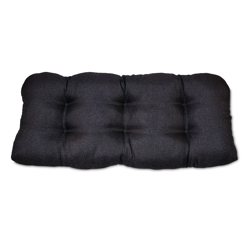 UPC 887995138006 product image for Outdoor Solid Tufted Settee Seat Cushion, Black, DP ST CUSH | upcitemdb.com