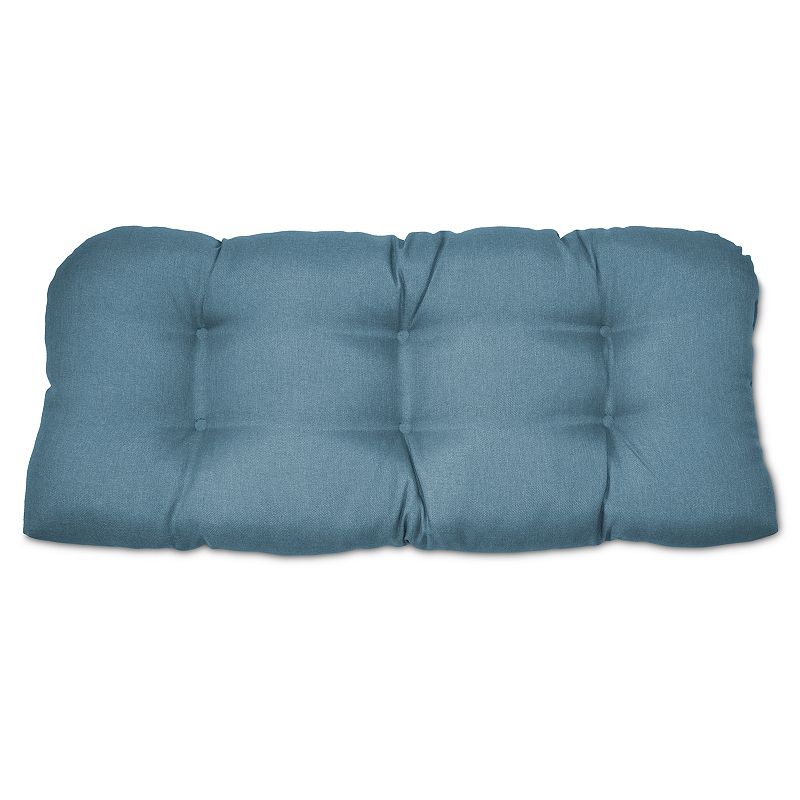 UPC 887995138075 product image for Outdoor Solid Tufted Settee Seat Cushion, Blue, DP ST CUSH | upcitemdb.com