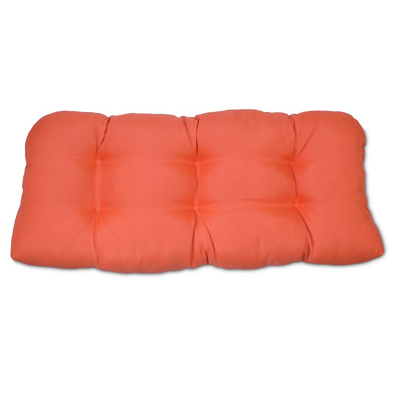 UPC 887995138037 product image for Outdoor Solid Tufted Settee Seat Cushion, Orange, DP ST CUSH | upcitemdb.com