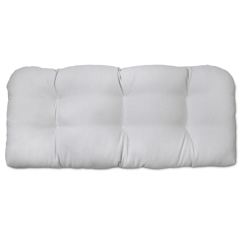 UPC 887995138068 product image for Outdoor Solid Tufted Settee Seat Cushion, White, DP ST CUSH | upcitemdb.com