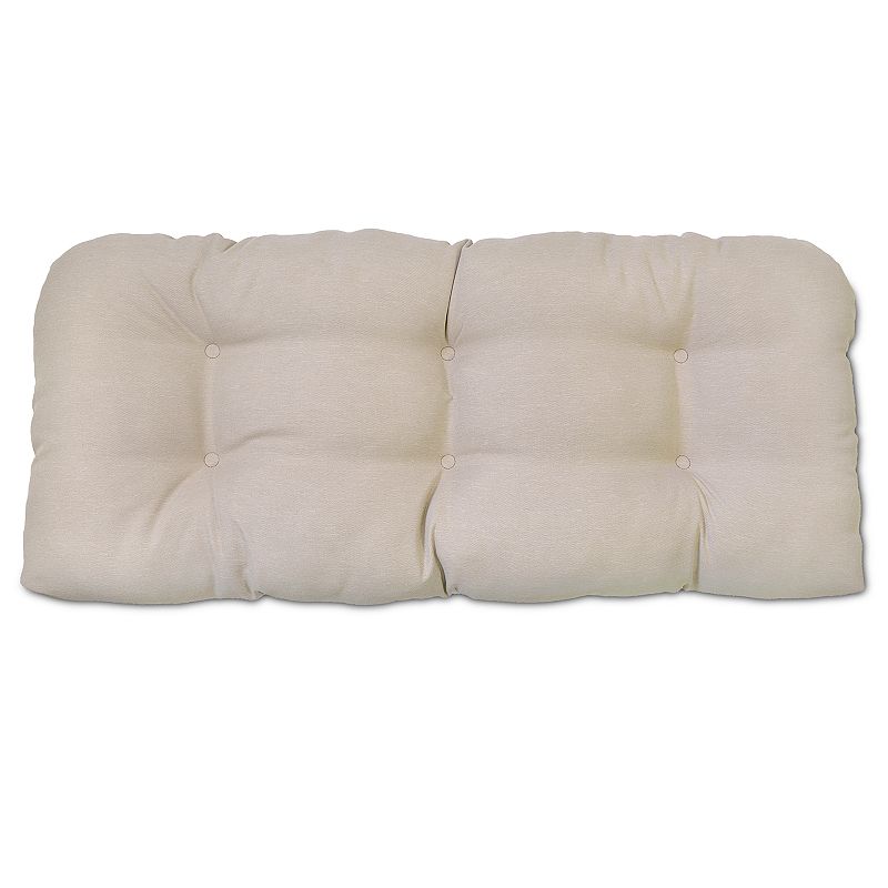 UPC 887995138112 product image for Outdoor Solid Tufted Settee Seat Cushion, Med Beige, DP ST CUSH | upcitemdb.com