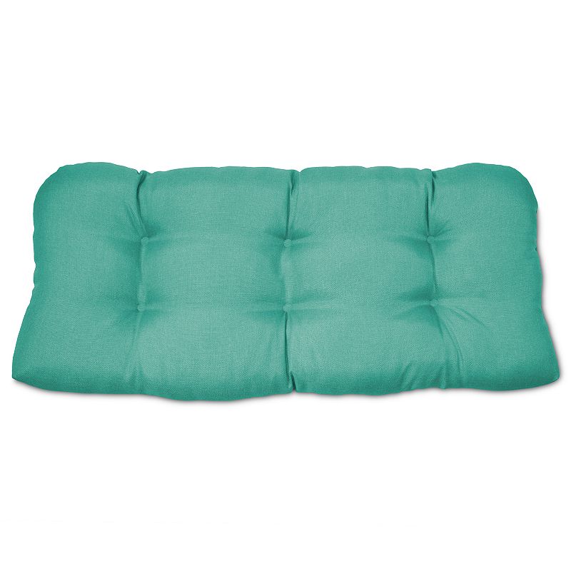 UPC 887995138136 product image for Outdoor Solid Tufted Settee Seat Cushion, Blue, DP ST CUSH | upcitemdb.com