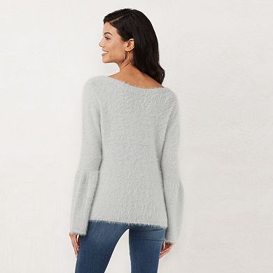 Women's LC Lauren Conrad Fuzzy Bell Sleeve Sweater