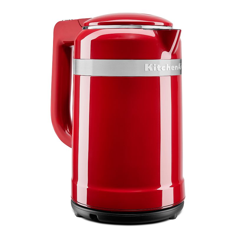 Ovente Illuminated 6.5-Cup Red Electric Kettle with Filter, Fast Heating and Auto-Shut Off